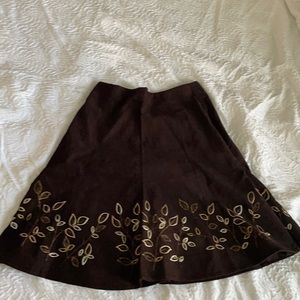 Brown fall skirt